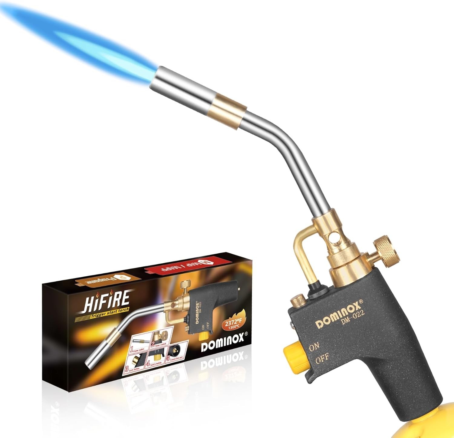 Propane Torch Head, High Intensity Torch Head Trigger Start Gas Torch, Map Ga...