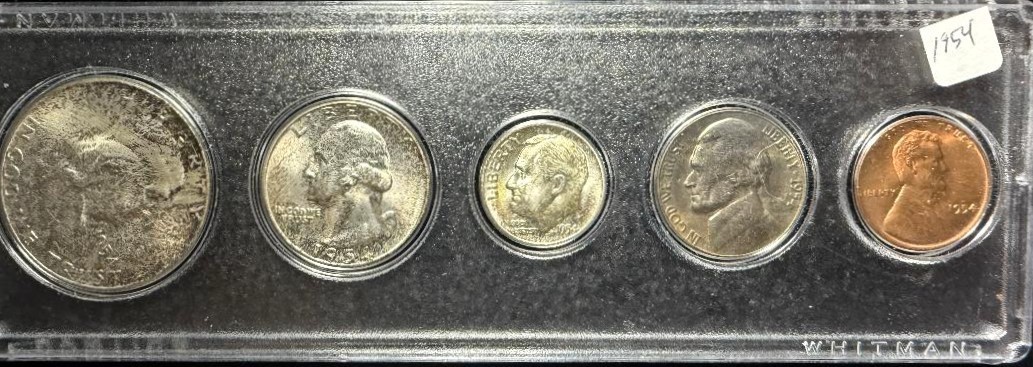 1954 P, D, S - U.S. MINT SET IN CAPITAL HOLDERS! - NICE COINS!
