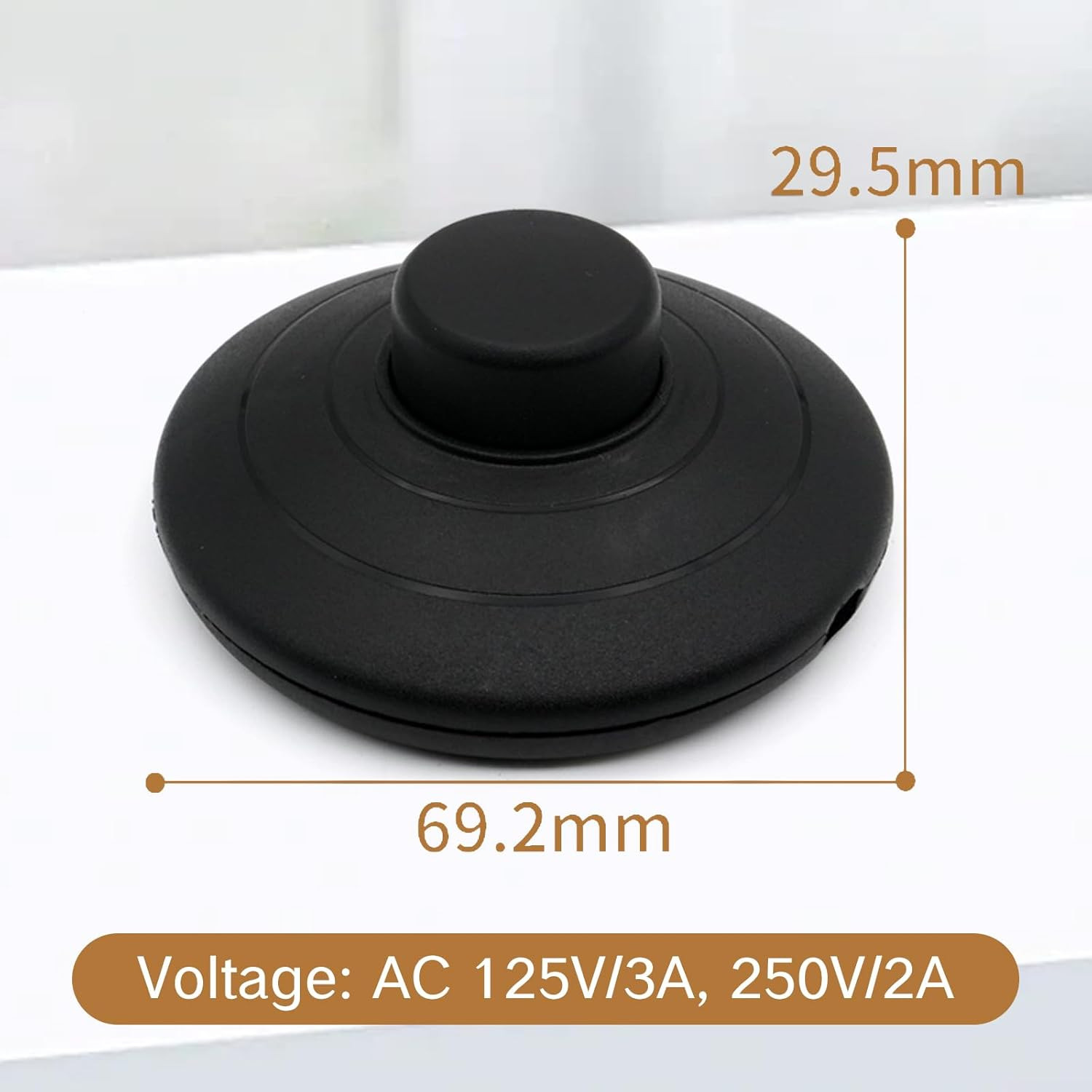 2Pcs Foot Switch for Lamp Floor Pedal Switch Replacement Step On/Off Inline Ligh