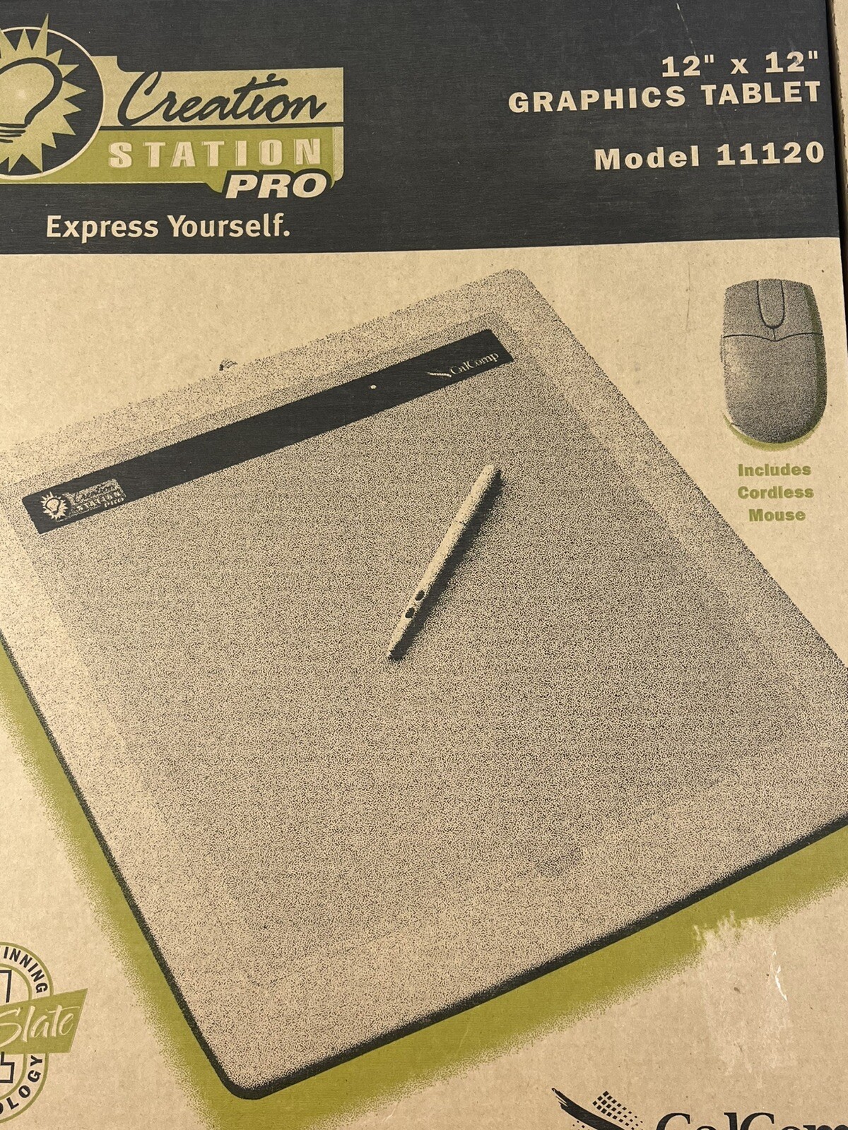 Vtg CALCOMP DrawingBoard Graphics Tablet AutoCad PC tablet #11120 *NO ACCESS*