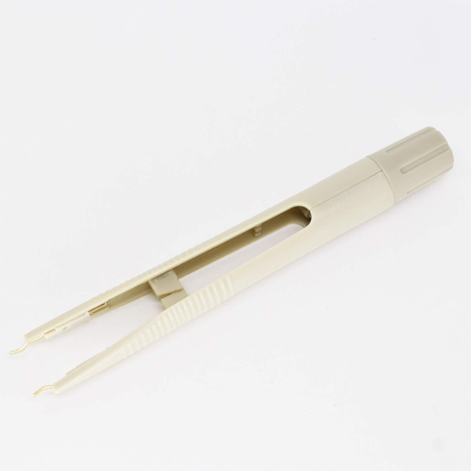 1pc Grey Color Long Jaw SMD LCR Meter Flat Clip Head Probe Test Clip