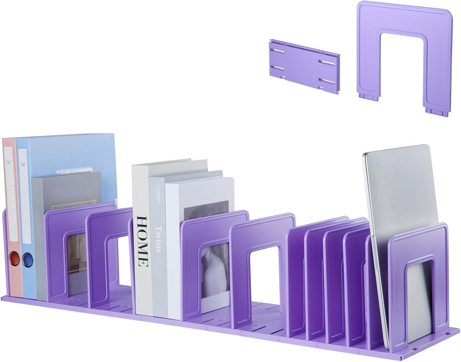 Adjustable Vertical File Sorter Sturdy Plastic Expandable Upright File Holder