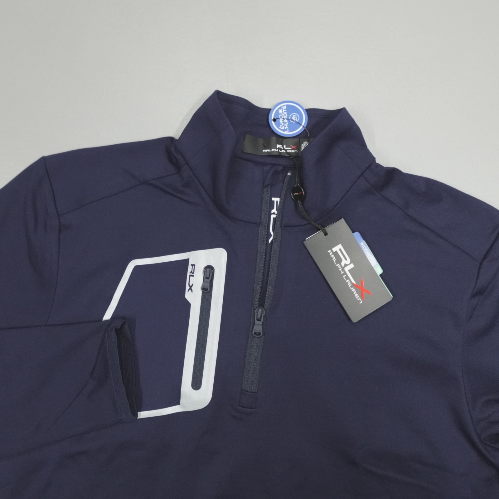 RLX Ralph Lauren Golf 1/4 Zip Men's Navy Blue Stretch Wicking $148