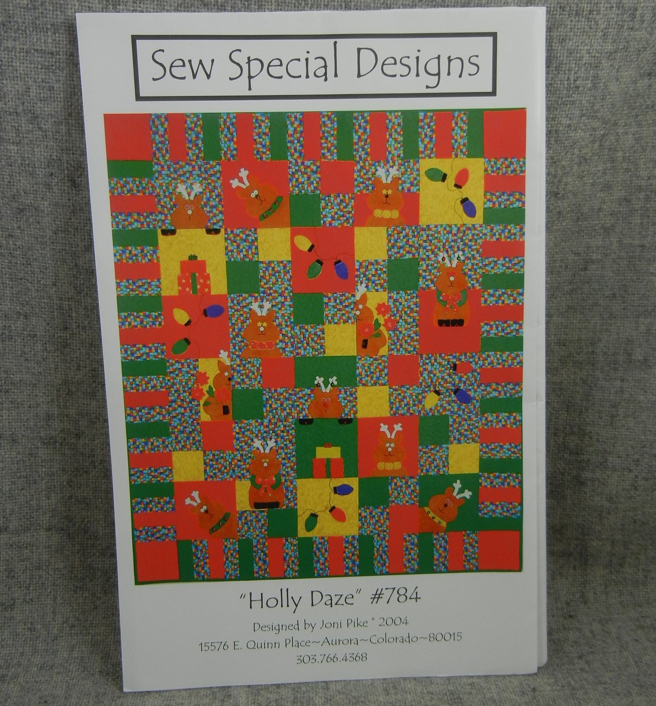 Holly Daze Applique Quilt Pattern Sew Special Designs Wall Hanging Pillow Uncut