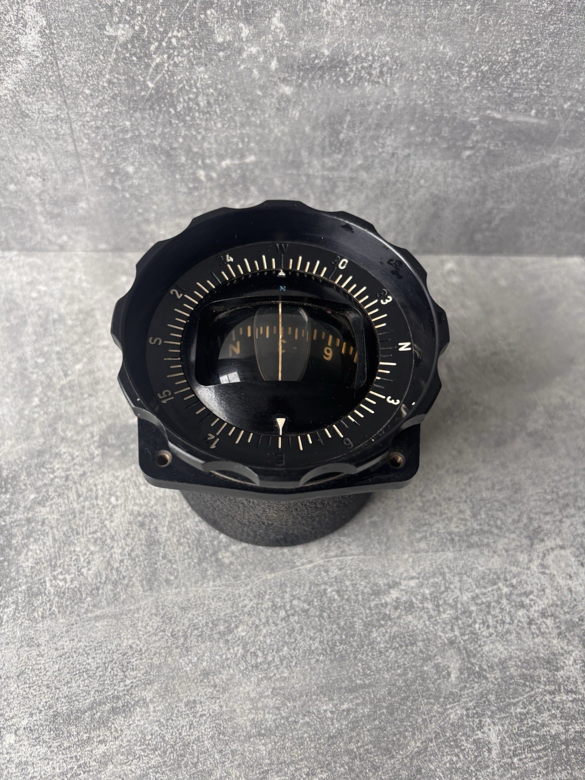 Vintage Aircraft Magnetic Compass LUN 1222 Made in Czechoslovakia Cockpit