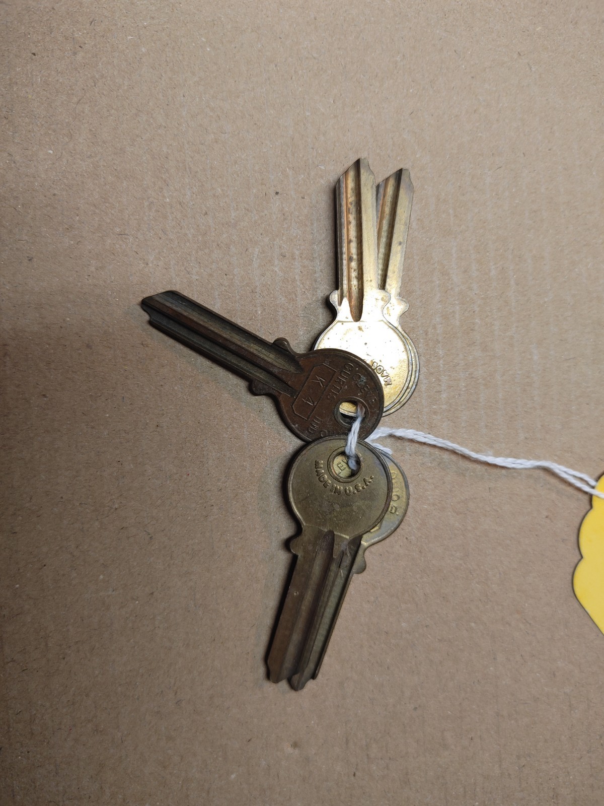 Curtis K4 key blank K-4 VINTAGE Brass New! One Or Multiple!