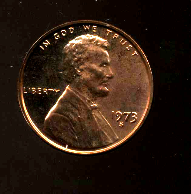1973 GEM BU PROOF Lincoln MemoriaL BRILLIANT UNCIRCULATED PF PENNY US COIN #1345