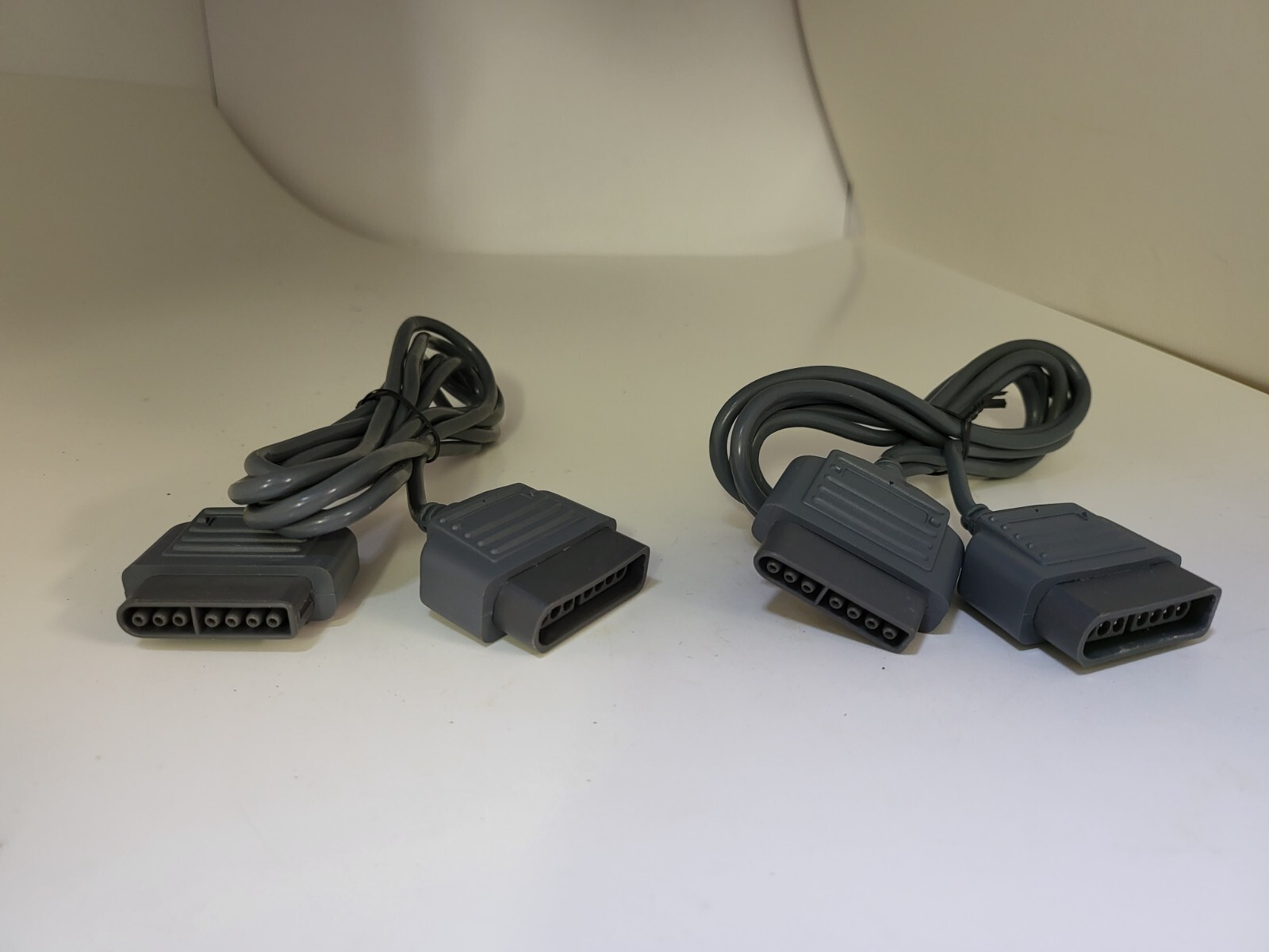 2 LOT CONTROLLER EXTENSION CABLES FOR ORIGINAL SNES SUPER NINTENDO SNS-005 #9M
