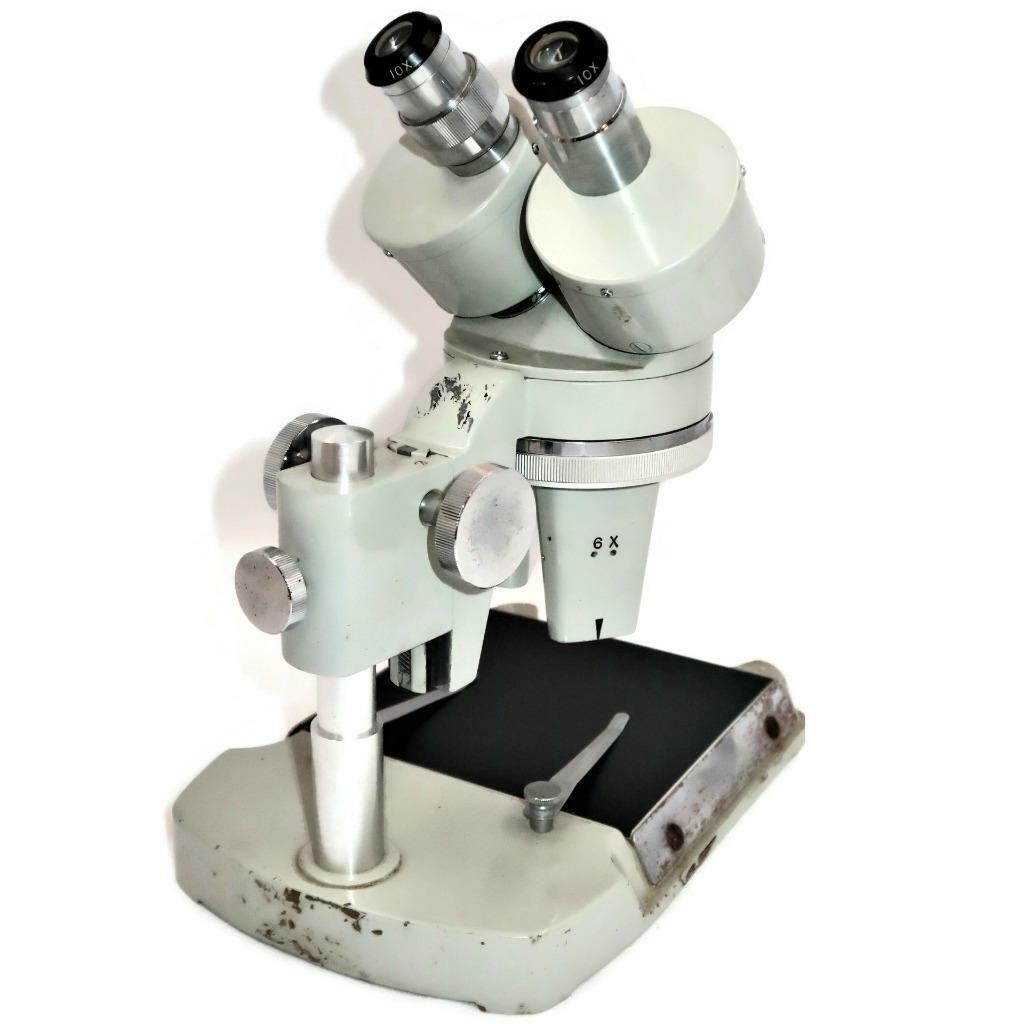 Vintage Southern Precision Instrument 1814 Binocular Microscope w/3 Objectives