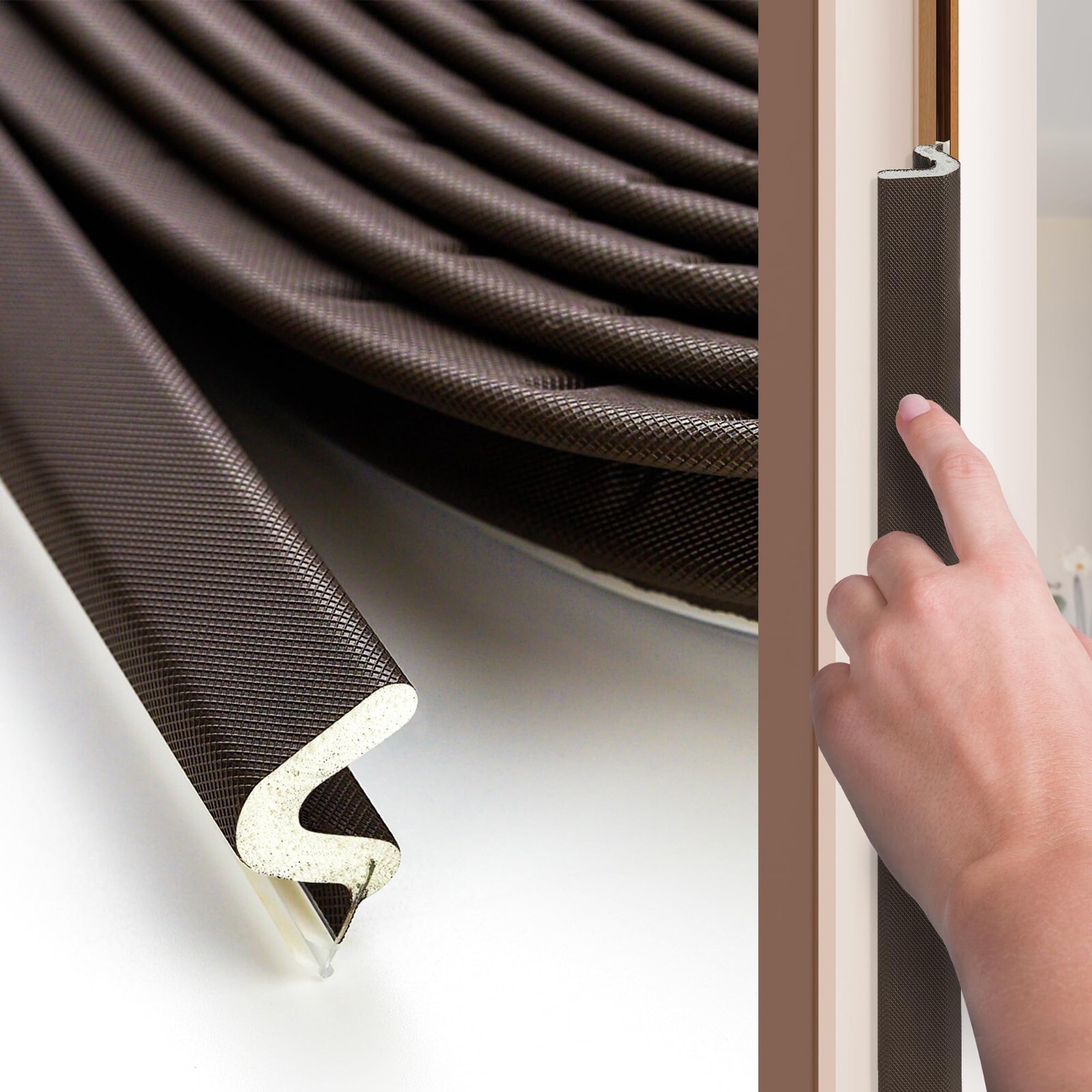 Weather Stripping Door Seal V Shaped Q Foam Kerf Weather Strip Soundproof 24FT B