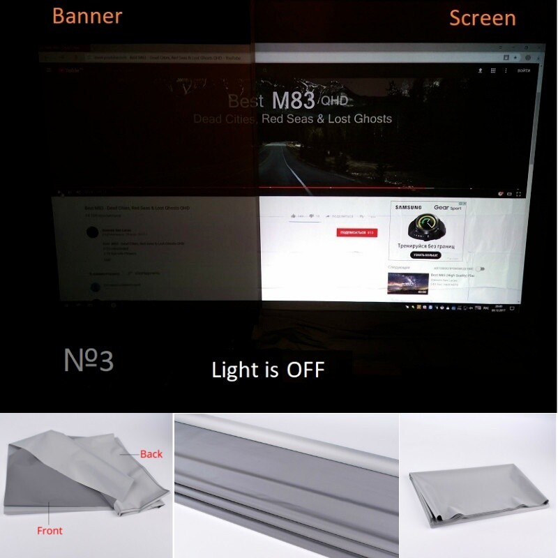 High Brightness Anti-Light Metal Projector Movies Screen 4:3 16:9 3D HD Portable