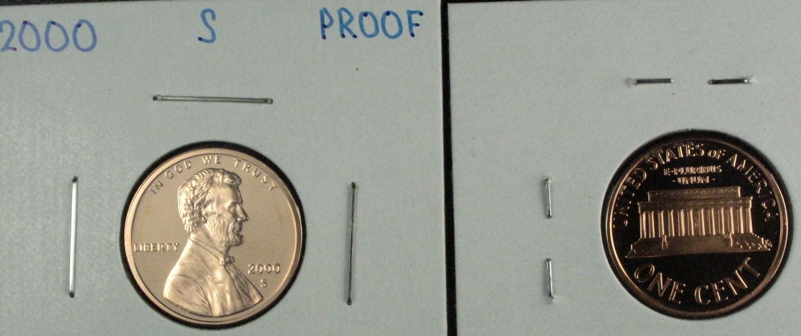 2000 S PROOF LINCOLN MEMORIAL CENT DCAM DEEP CAMEO UNCIRCULATED