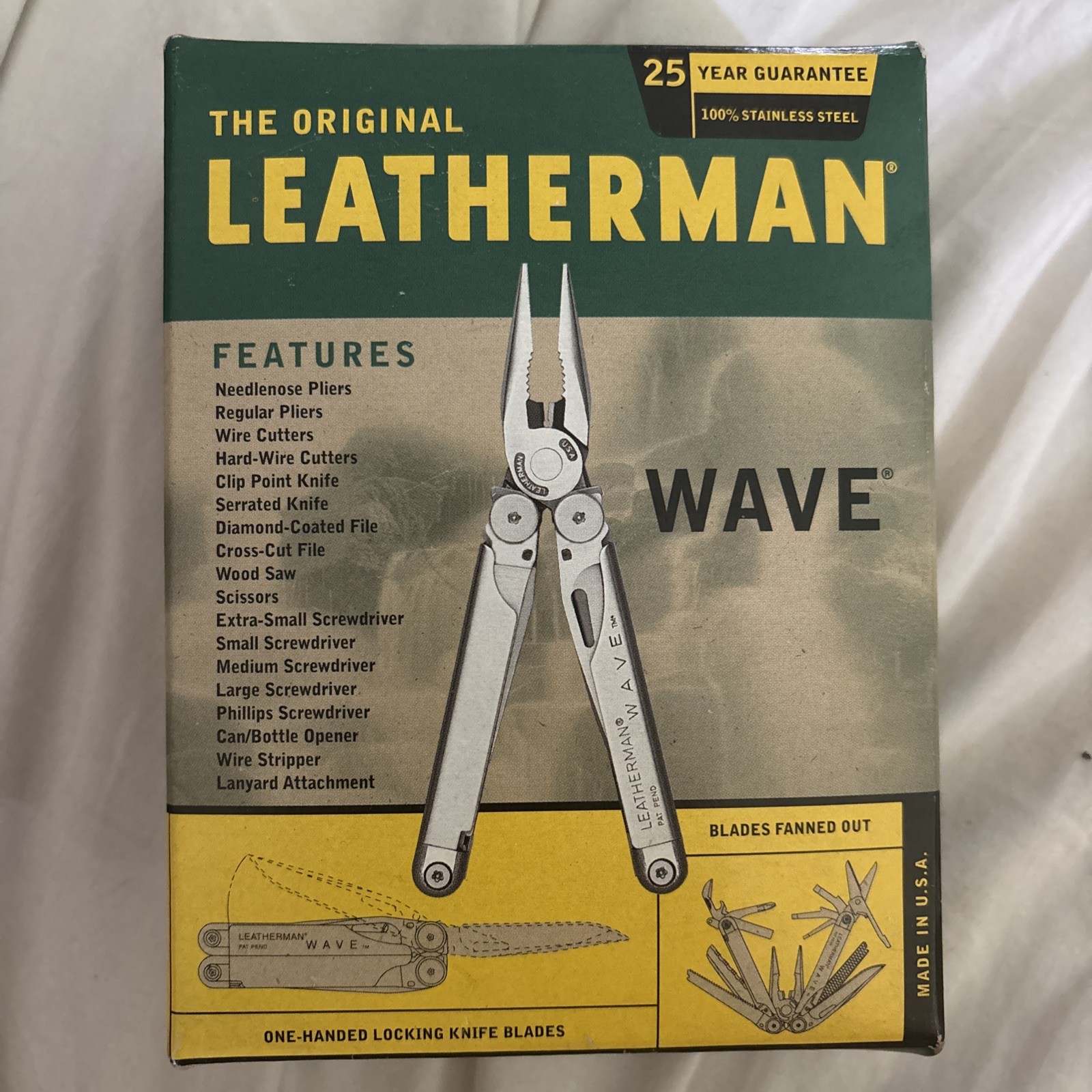SUPER RARE THE ORIGINAL LEATHERMAN WAVE TOOL NEVER USED circa 1999 FULL SET