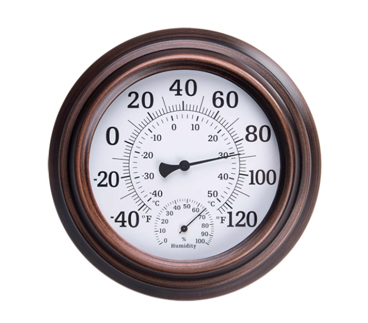8" High Precision Vintage Thermometer Hygrometer Temperature Humidity Gauge