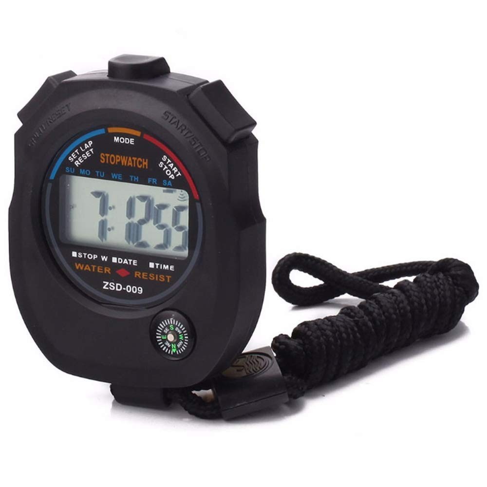 6 Pack Digital Stopwatch Sports Timer Professional Electronic Handheld Timer