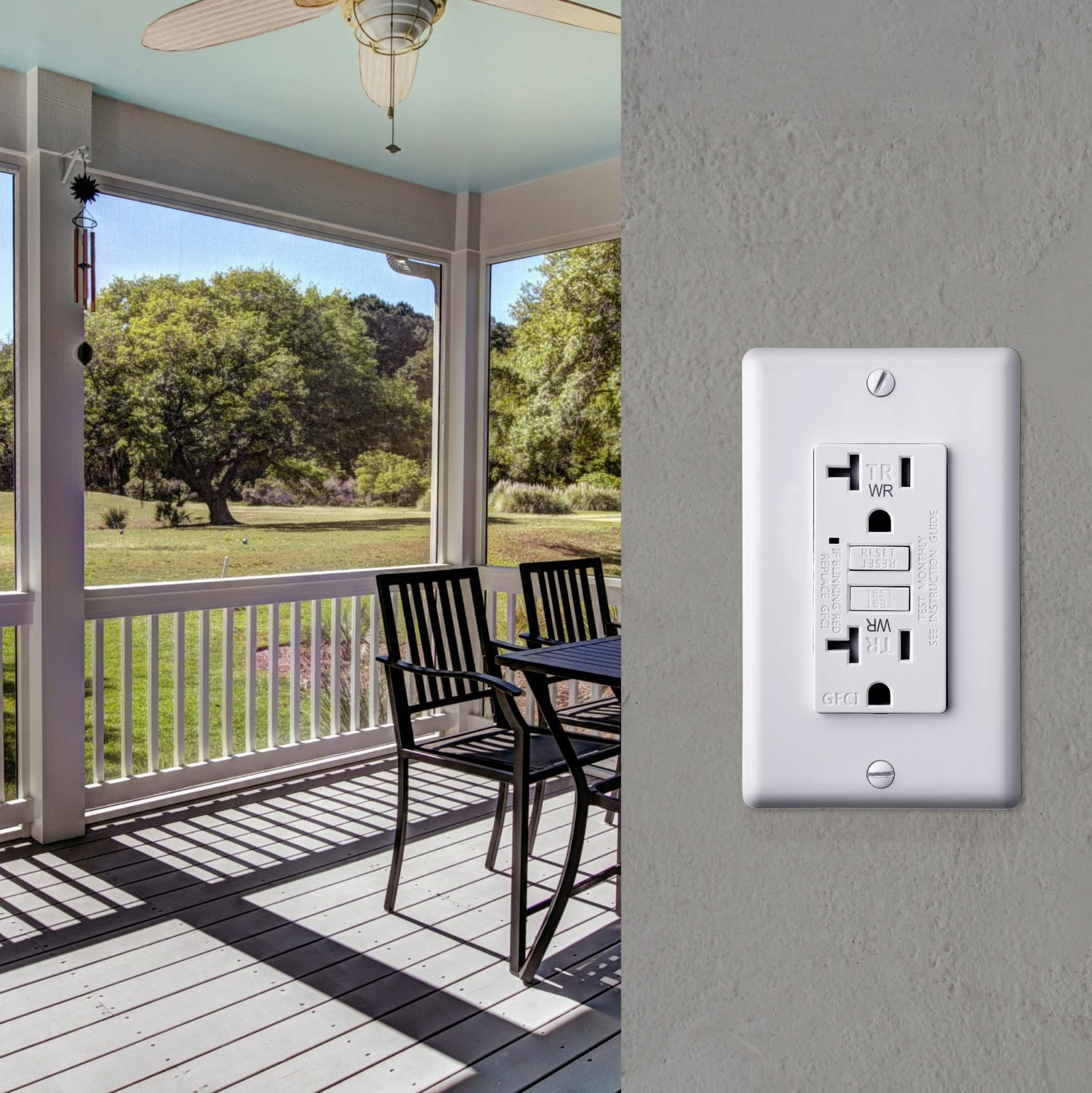Faith [10-Pack] 20A Outdoor GFCI Outlets, ETL Listed, Weather 10 Pack, White