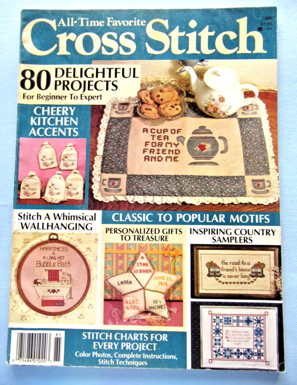 All Time Favorite CROSS STITCH Magazine 80 Project Ideas 98 Pages 1988