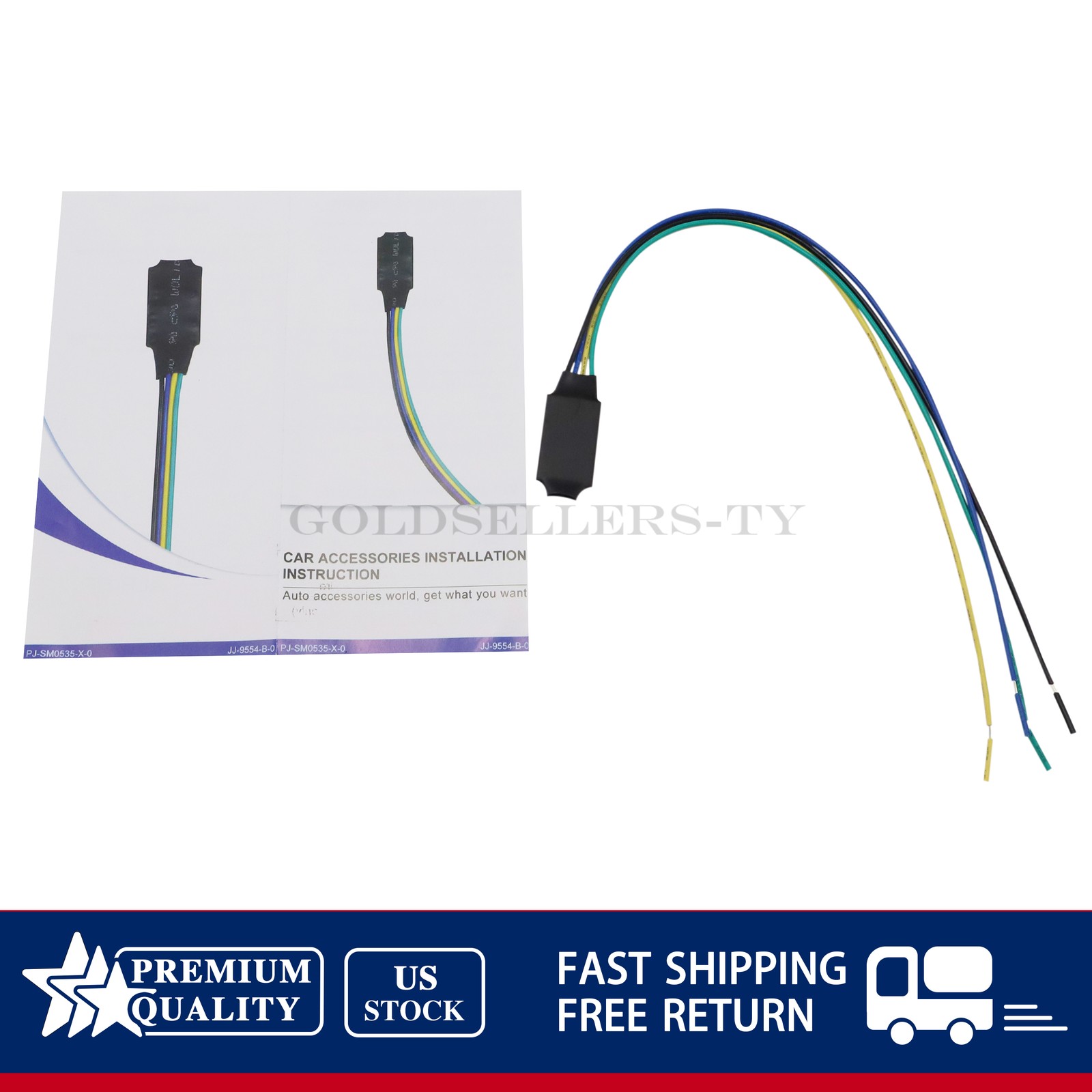 1PC Fits Alpine ILX-W650 ILX-F309 ILX-F259 3 Video Parking Brake Bypass