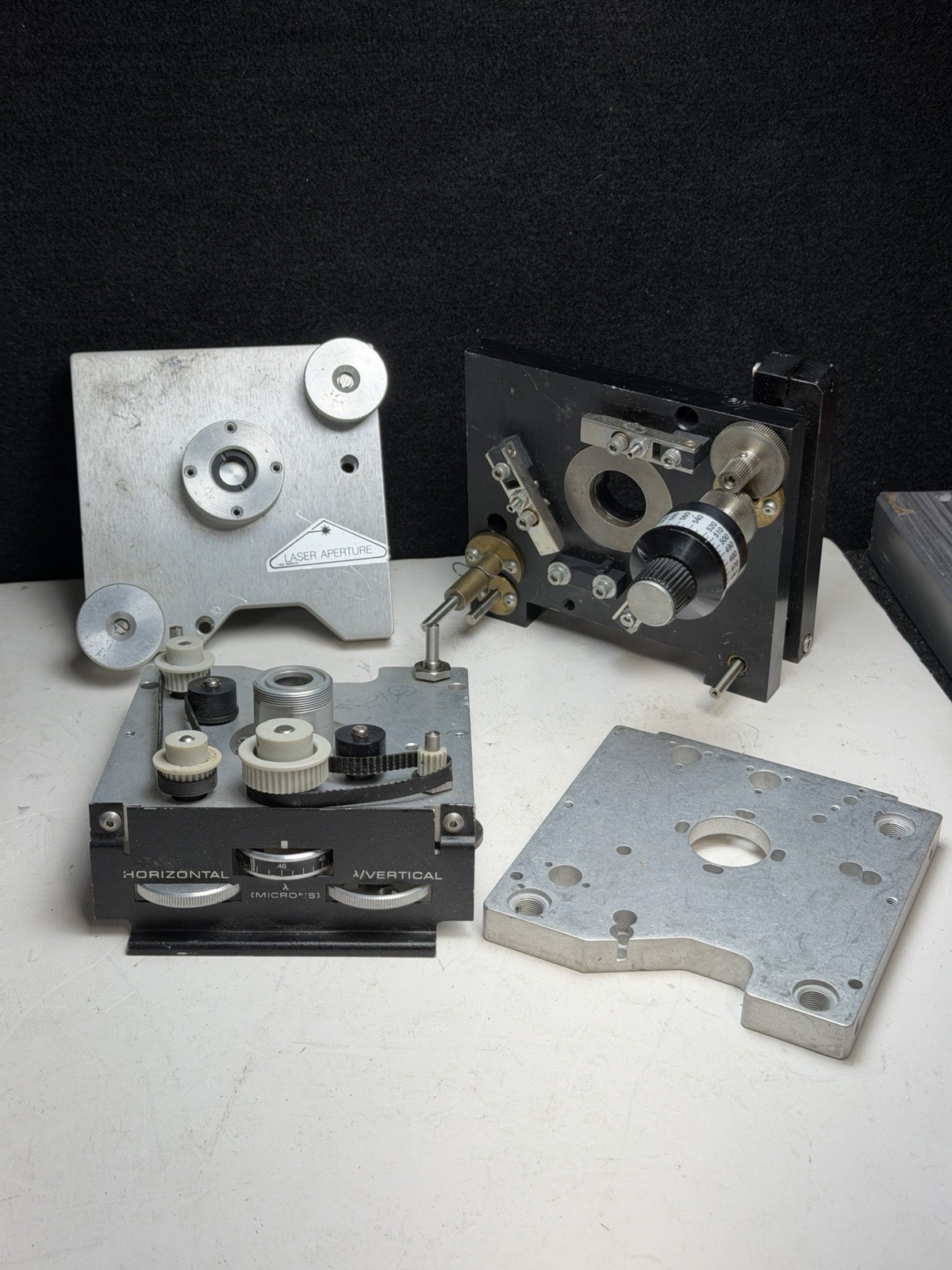 Vintage Laser / Optic stands parts from closed College Laser Lab set E