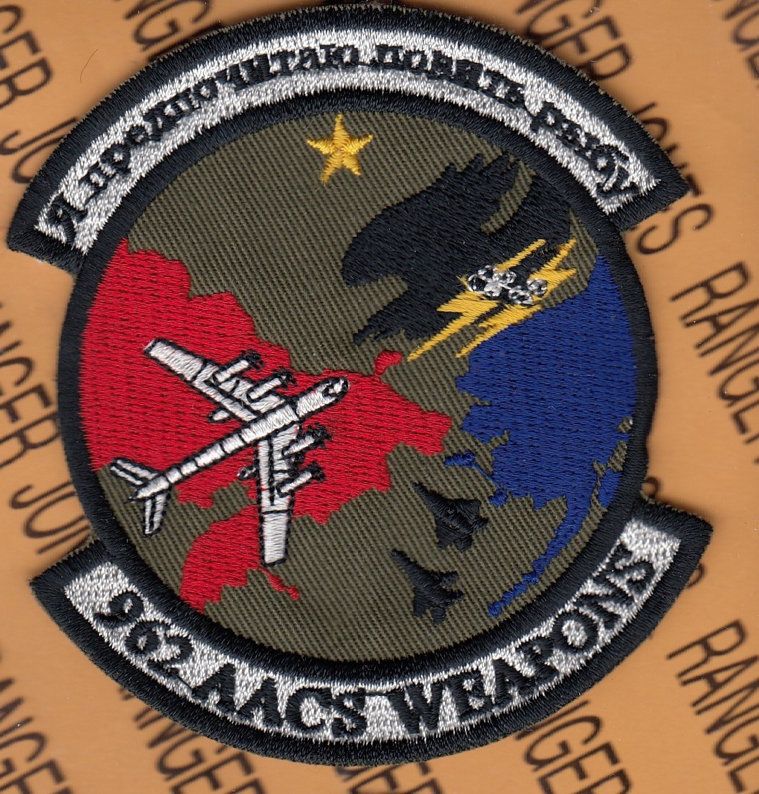 USAF Air Force 962nd Airborne Air Control Sq AACS Weapons ~3.75" patch c/e