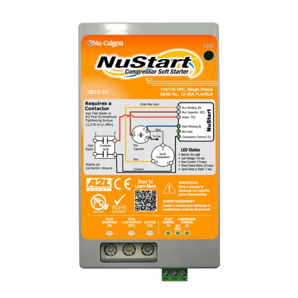 Nu-Calgon 5010-10 NuStart Soft Start Compressor Starter 115V 12-20A HVAC