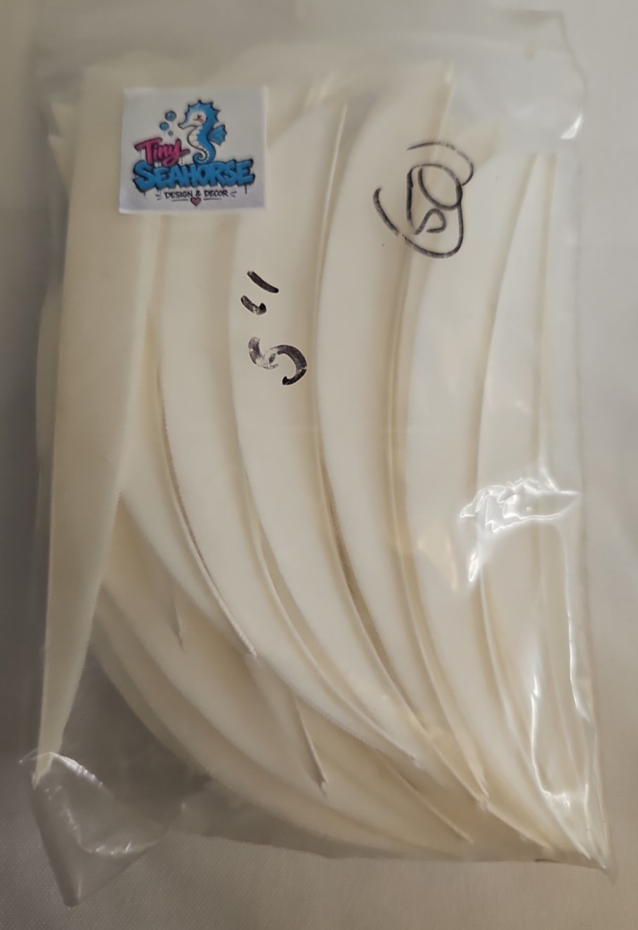Gateway RW 5" Parabolic White Arrow Fletching Feathers 50 Pack New
