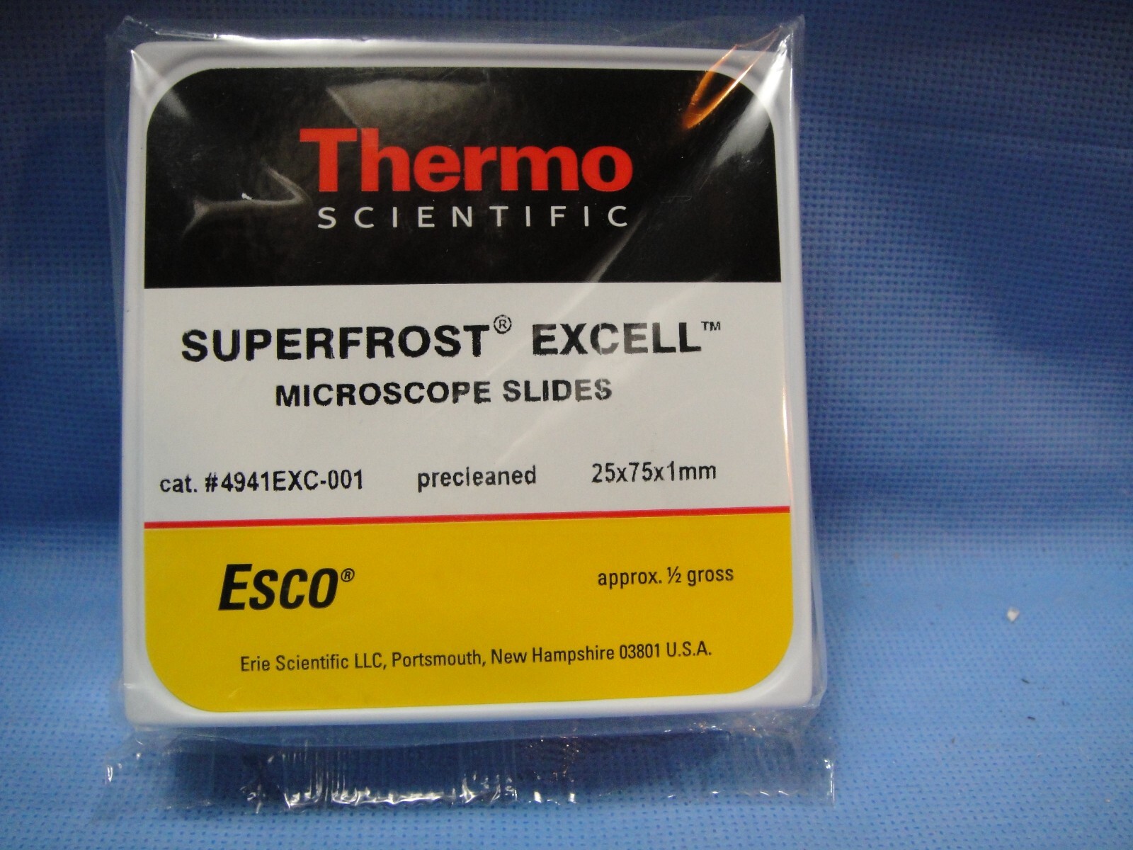THERMO SCIENTIFIC 4941EXC-001 SUPERFROST EXCELL MICROSCOPE SLIDES ½ GROSS
