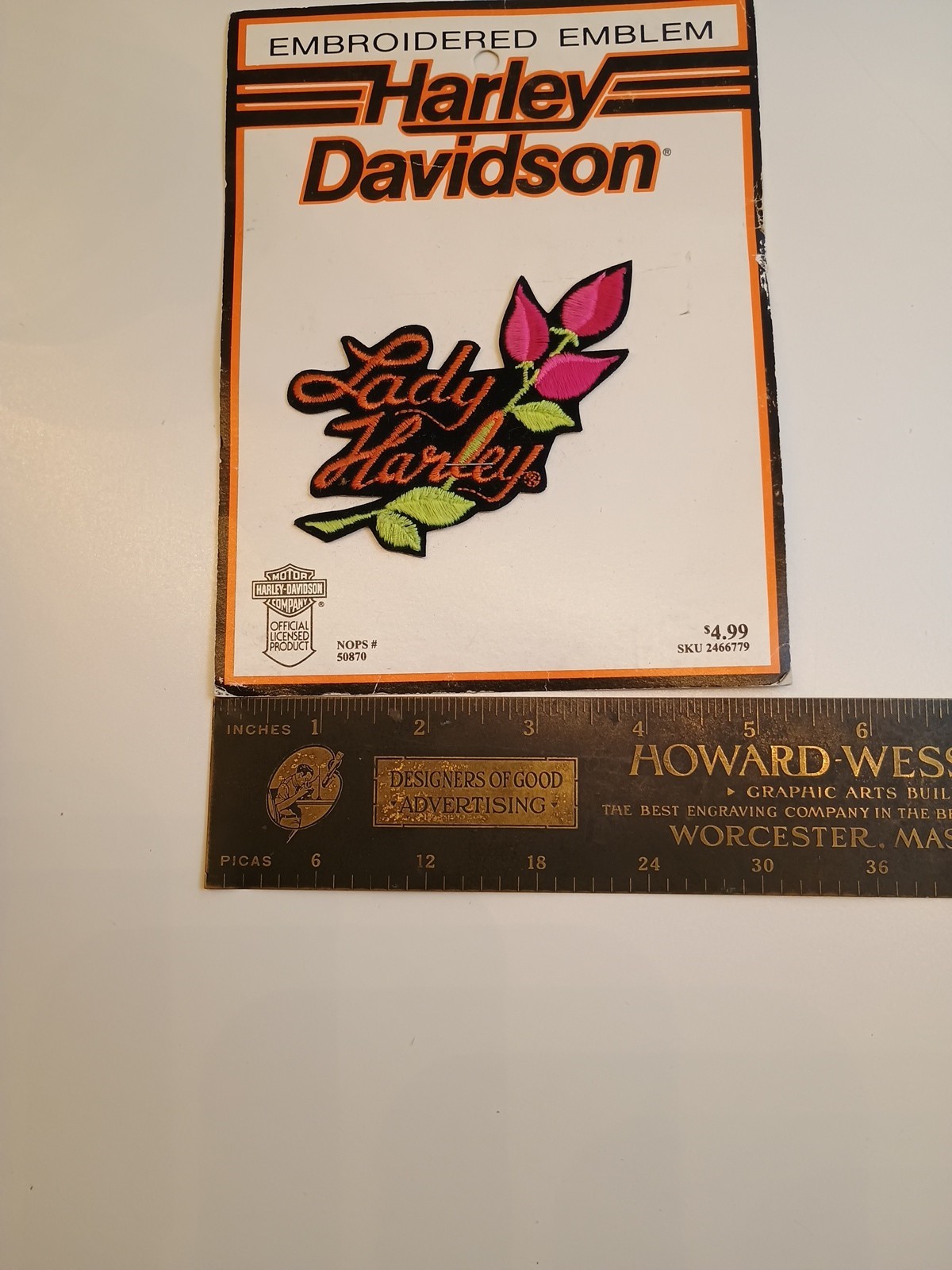 Authentic Vintage Harley-Davidson Rose Bud pink Lady Harley Patch Emblem Small