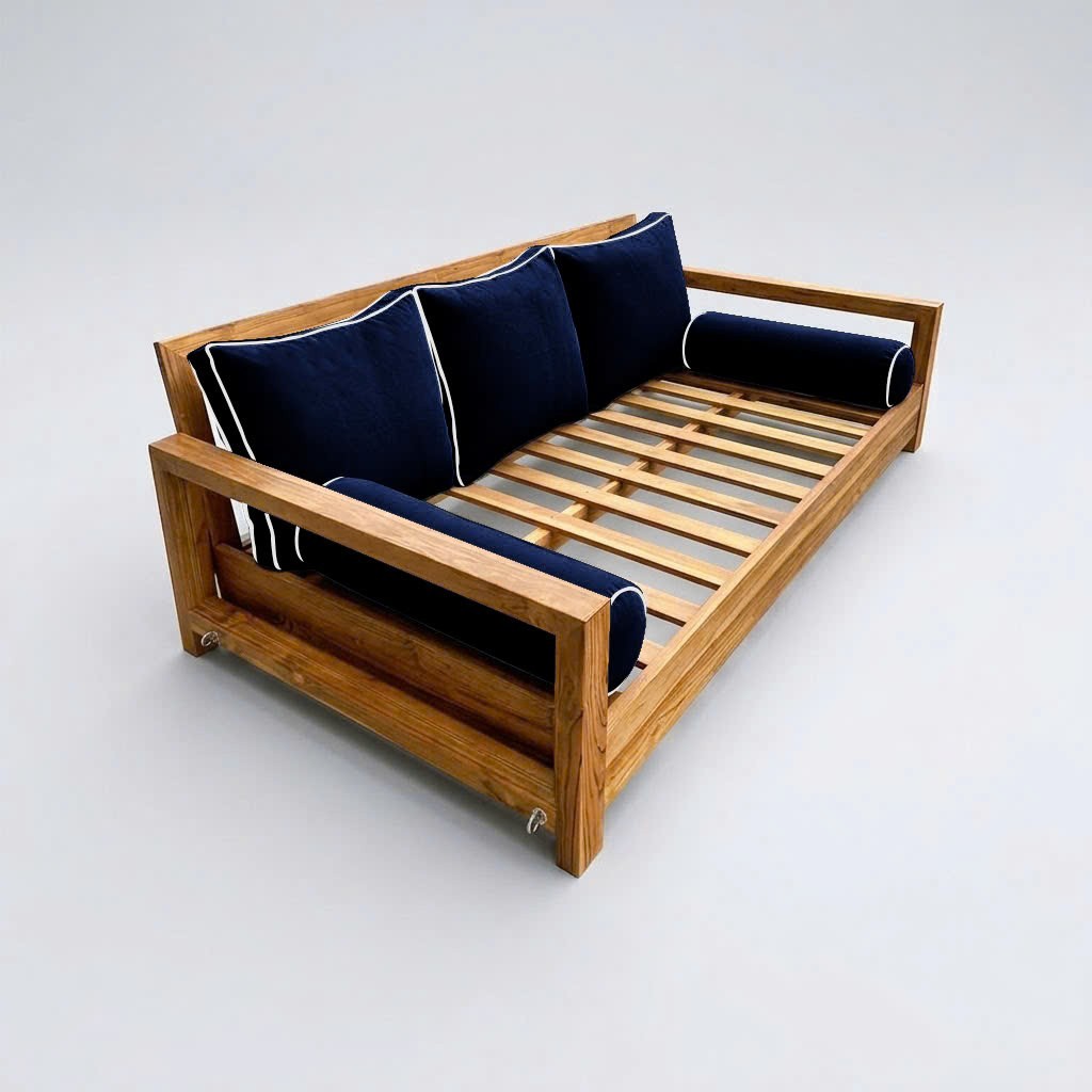 |COVER ONLY| STYLE 3 Crib Bolster Pillow Daybed Porch Swing Contrast Trim AD101