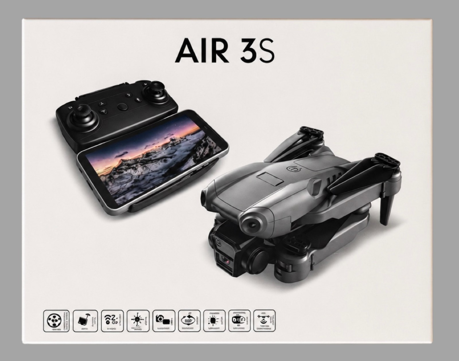 Air 3S Foldable RC Drone with WiFi Camera With Remote Photo/Video - NIB