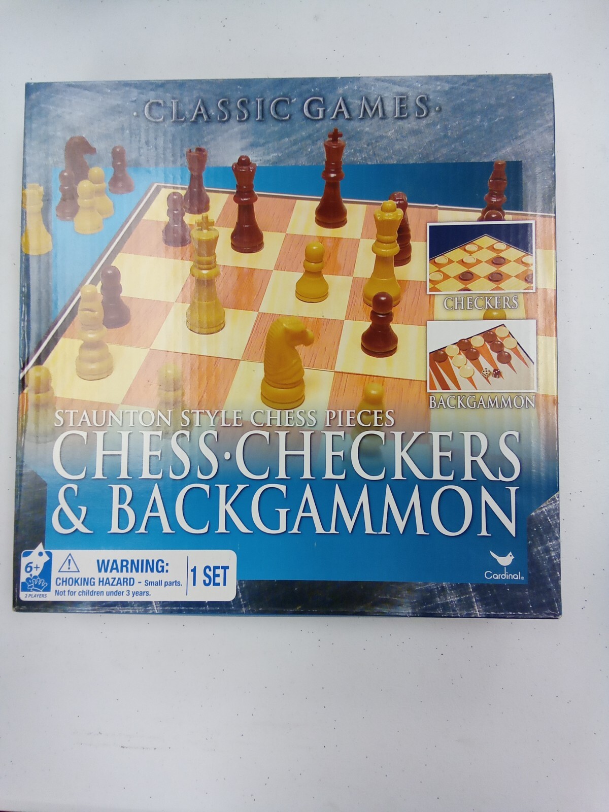 Game Chess Checkers Backgammon Board Sport Cardinal Family Fun Brand New Sealed