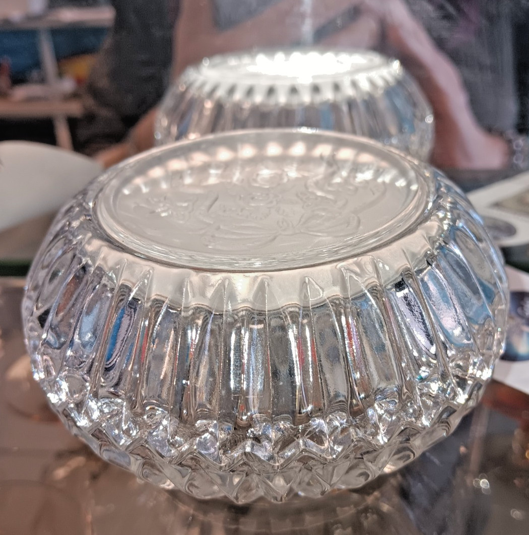 Vintage Fostoria Glass Company Lidded Trinket dish/powder box