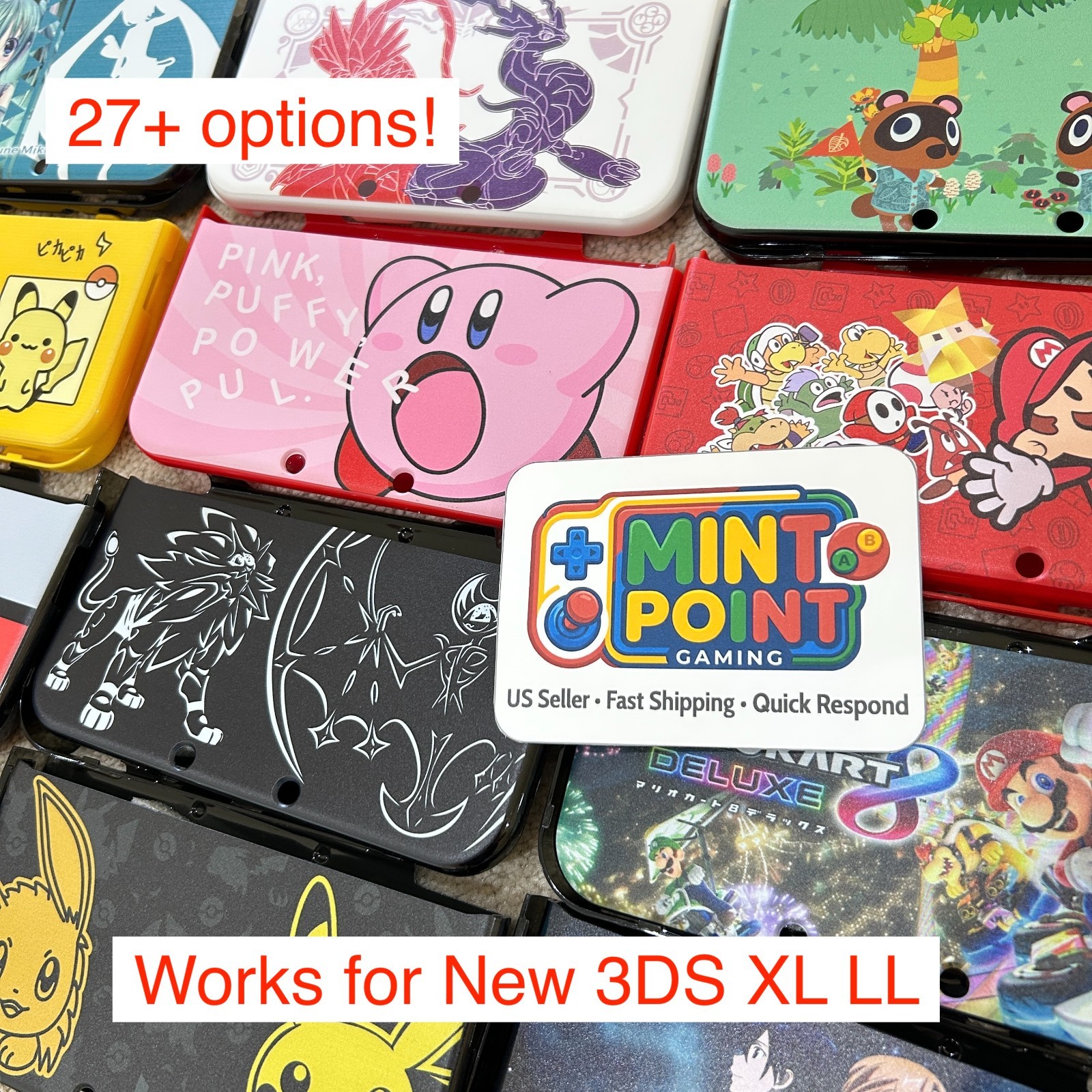 Nintendo New 3DS XL/LL Snap on Protective case Shell cover Housing/US Seller