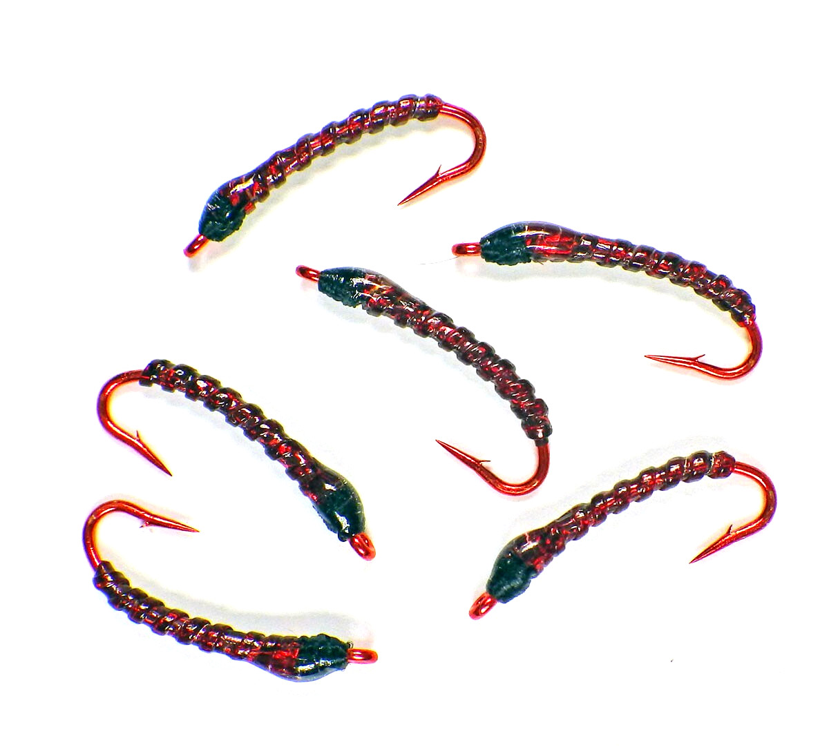 Bloody Big Mac Midge Blood Worm Nymphs - Premium Trout Fly Fishing Flies