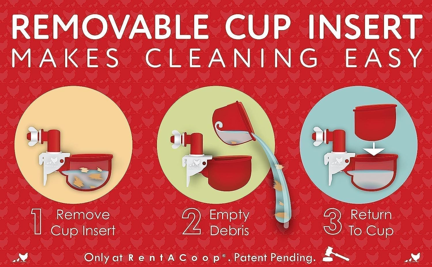 DIY Waterer Kit - Auto-Fill Cups with Inserts - 2 Pack