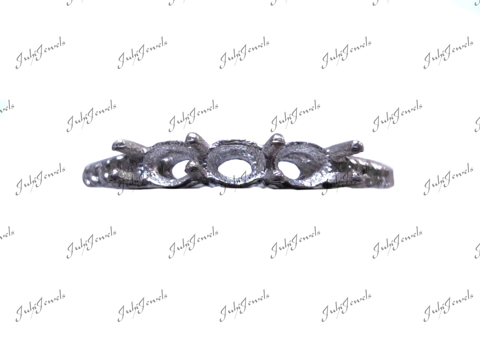 925 Silver 3x4 mm Oval Semi Mount Ring Setting Stackable Semi Mount Ring 3x4 mm