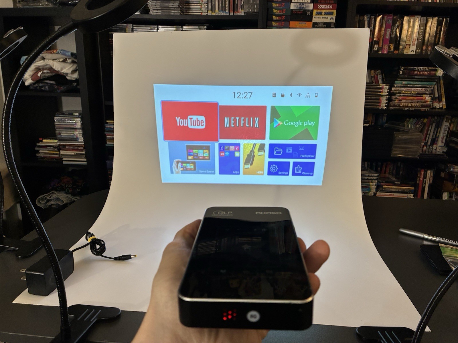 AKASO WT50 DLP Smart Wireless Mini Projector Black