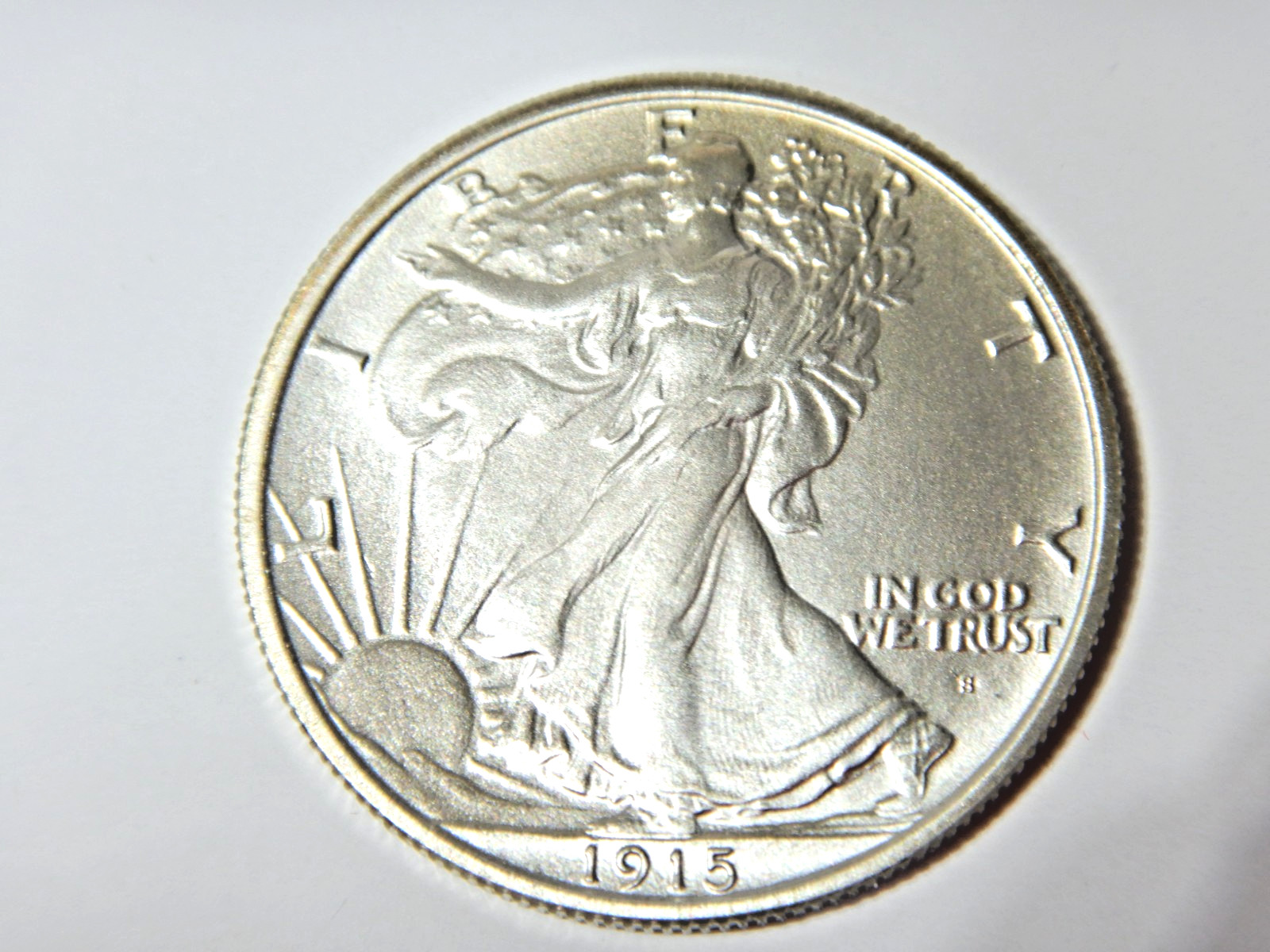 Fantasy Overstrike 1915 s Daniel Carr Walking Liberty Half Dollar 50c HIGH GRADE