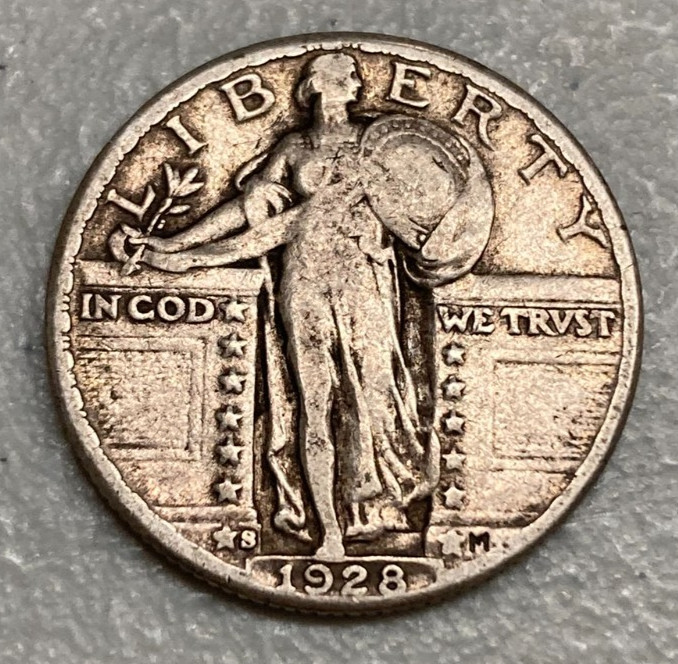 1928 S Standing Liberty Silver 25¢ #20