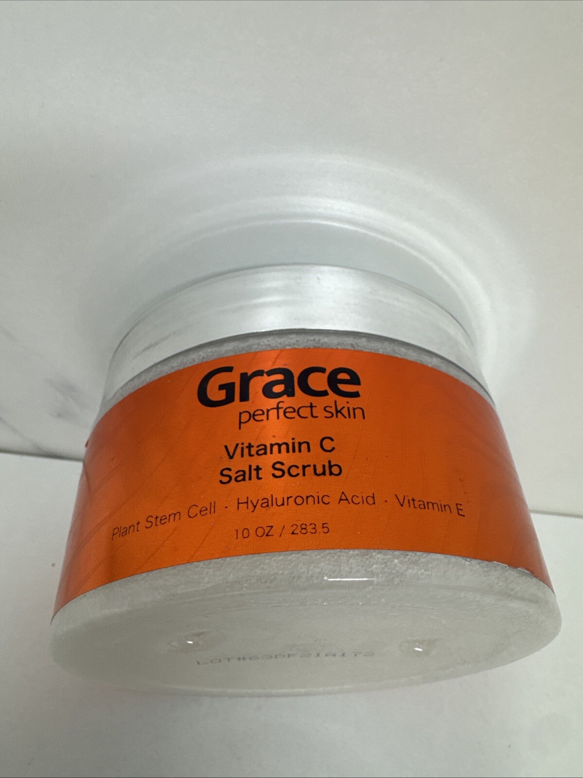 Grace Vitamin C Salt Scrub 10oz./283.5g. Plant Stem Cell Hyaluronic Acid NEW