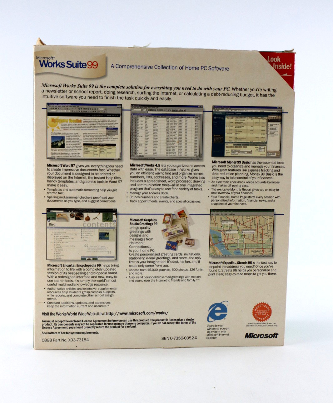 Microsoft Works Suite 99 w/ Product Key Big Box