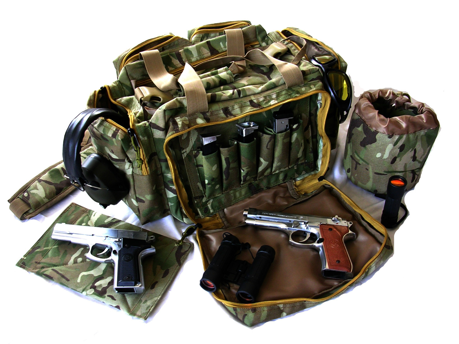 NEW 20" Woodland CAMO NATO Tactical ® Gun Pistol Range shoot hunting 1000D Nylon