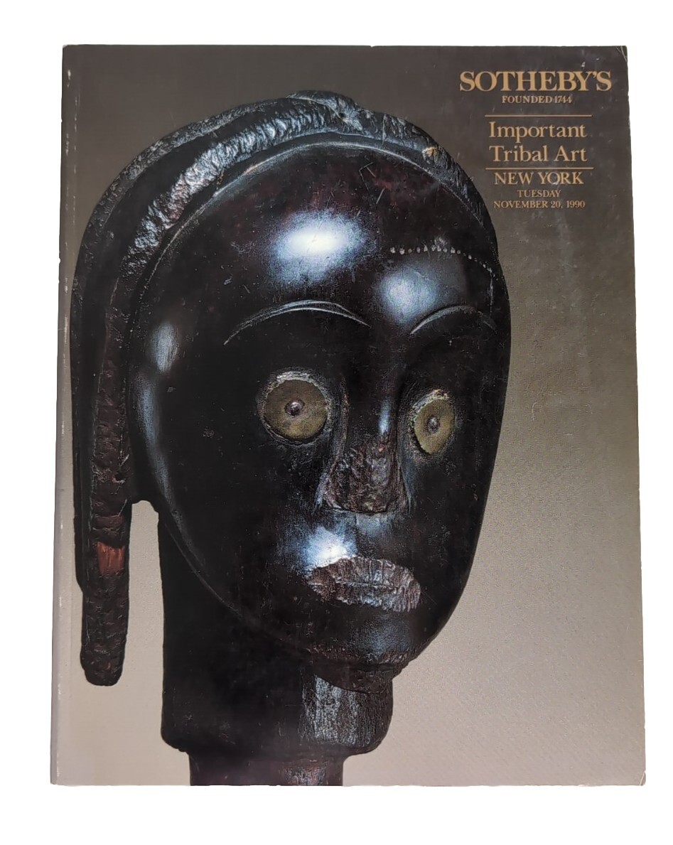 Sotheby's Auction Catalog With Sales Results Nov 20 1990  Important Tribal Art