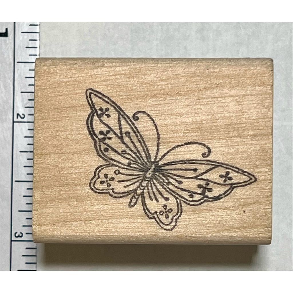 Mane Street Butterfly Rubber Stamp for Crafts & Scrapbooking