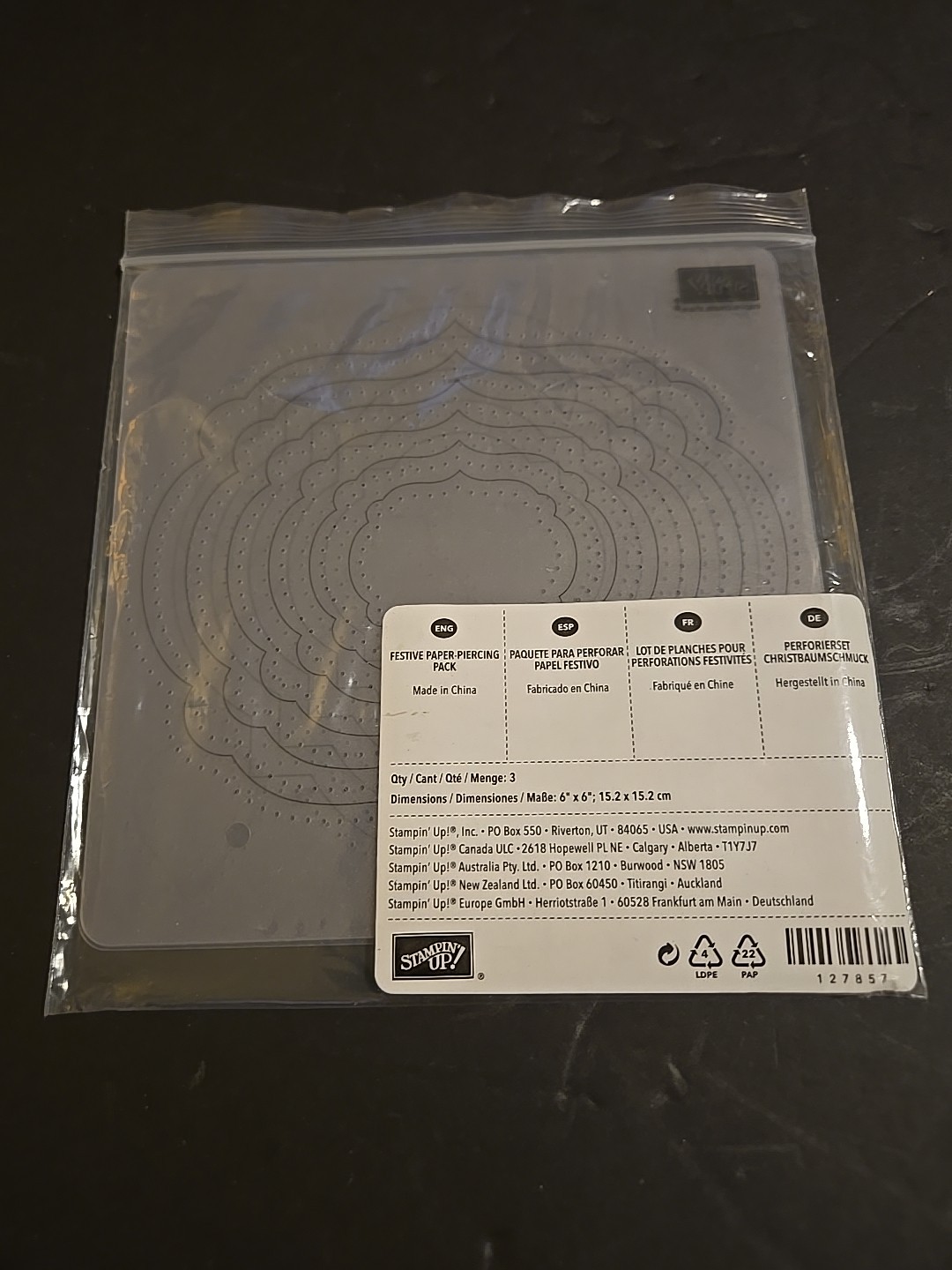 Stampin Up! FESTIVE Paper-Piercing Pack 127857