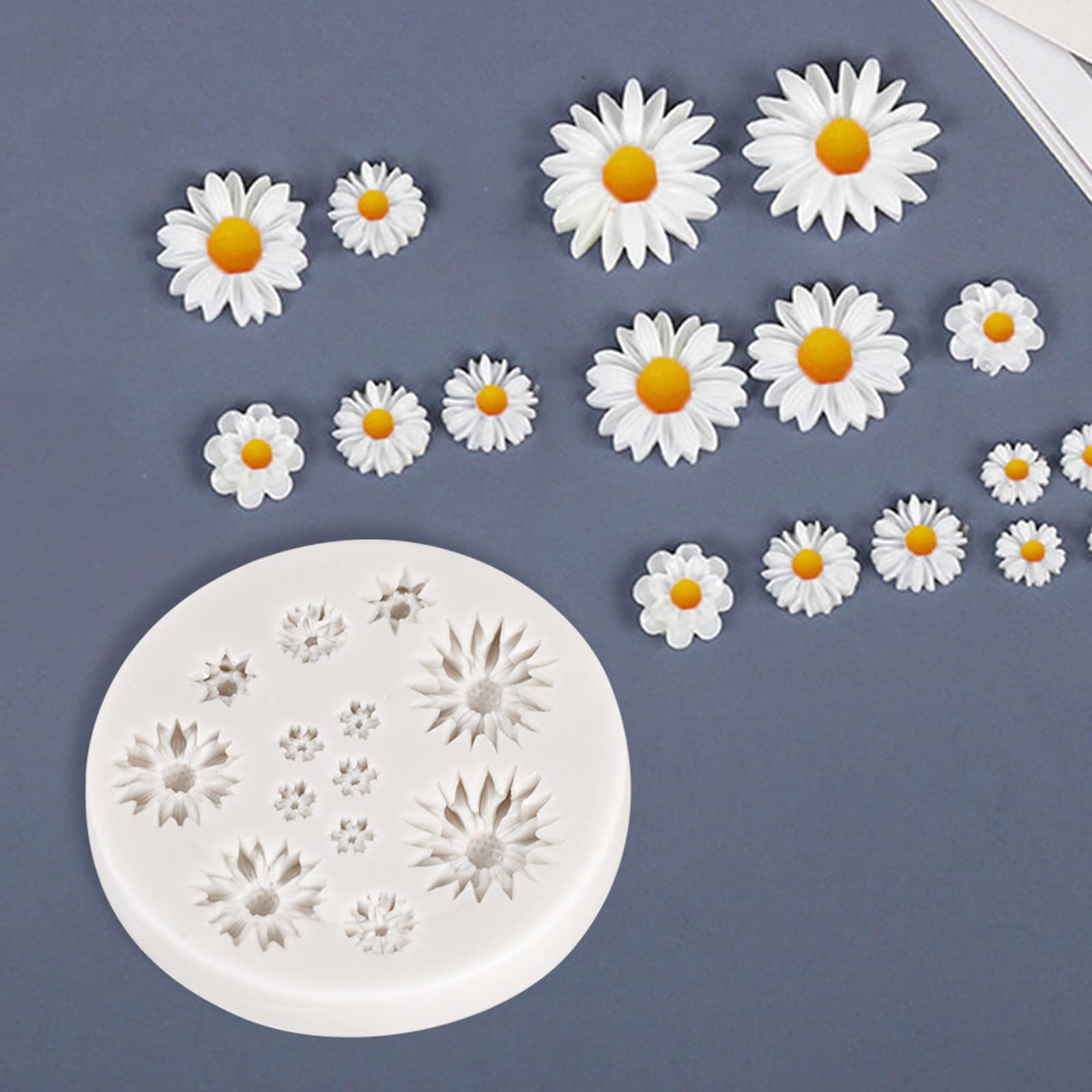 1PCS Flower Polymer Clay Molds - Miniature Silicone Daisy for DIY