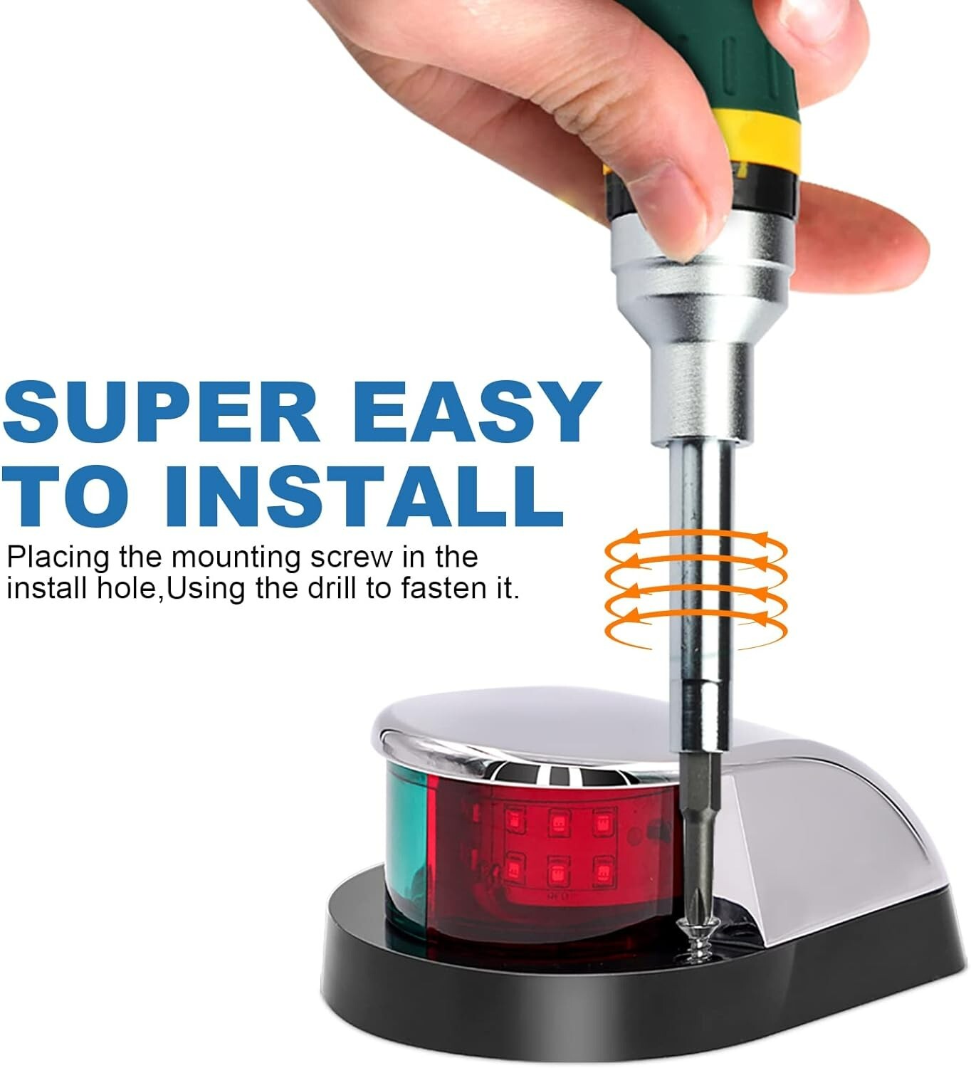 All-Weather LED Navigation Lights for Jon Boats and Bass Boats - IP67 Rated