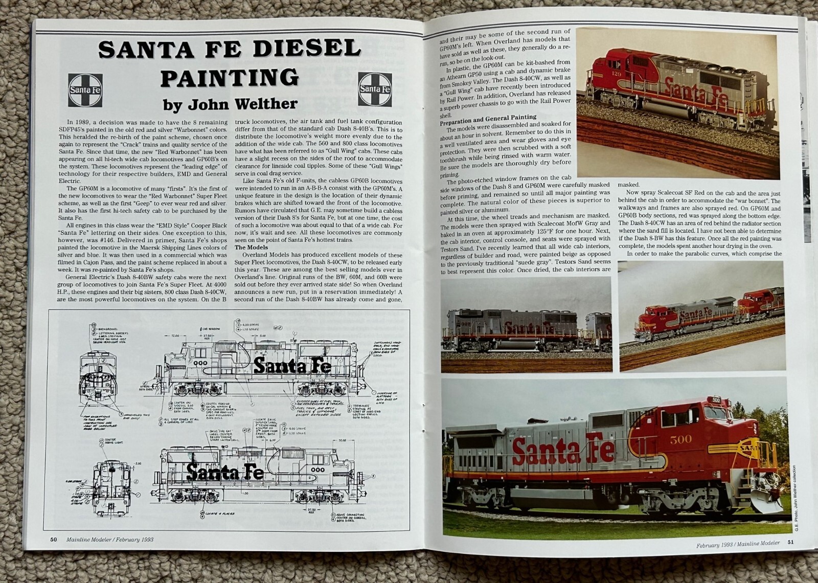 1993 Mainline Modeler Magazines