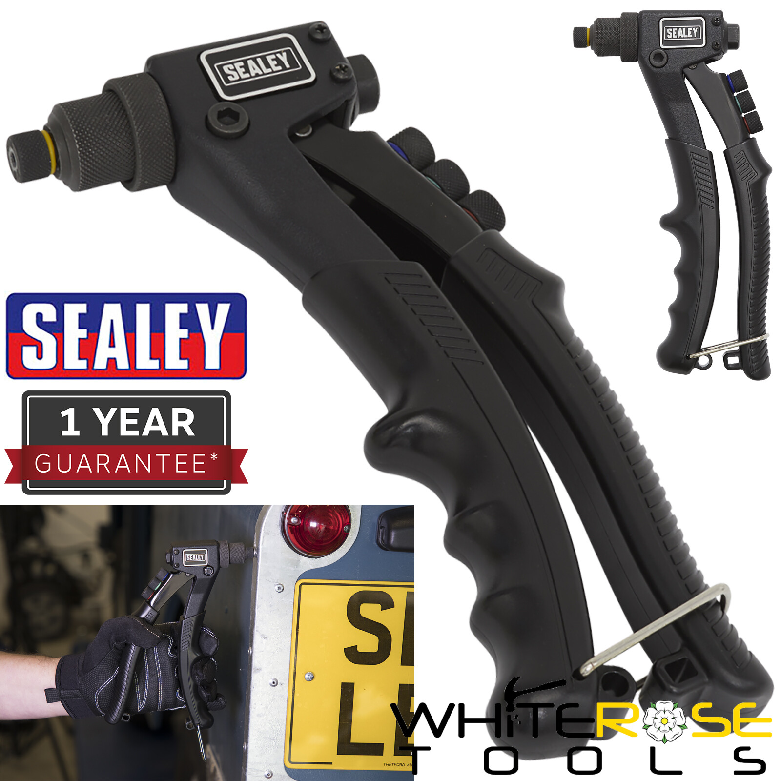 Sealey Hand Riveter 210mm 2.4-4.8mm Rivet Gun Blind Pop Rivets