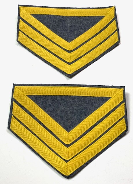 CIVIL WAR CS CONFEDERATE COMPANY QUARTERMASTER SARGENT RANK CHEVRONS-CAVALRY